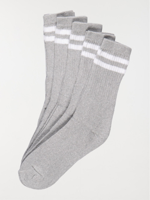 Lot chaussettes de sport gris homme