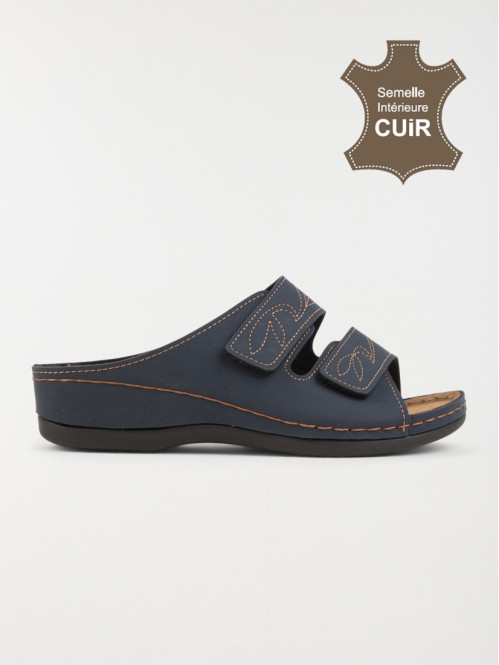 Mule confort navy femme (36-41)