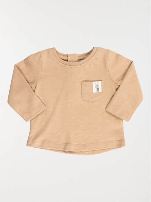 T-shirt poche camel doux garçon (3-36M)