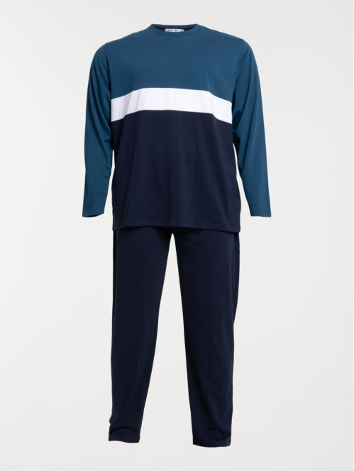 Pyjama colorblock grande taille homme