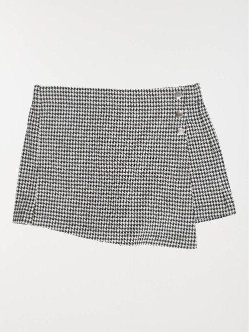 Jupe short pied de poule fille (3-12A)