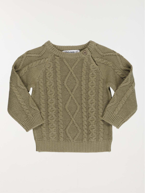 Pull maille torsadée garçon (3-36M)