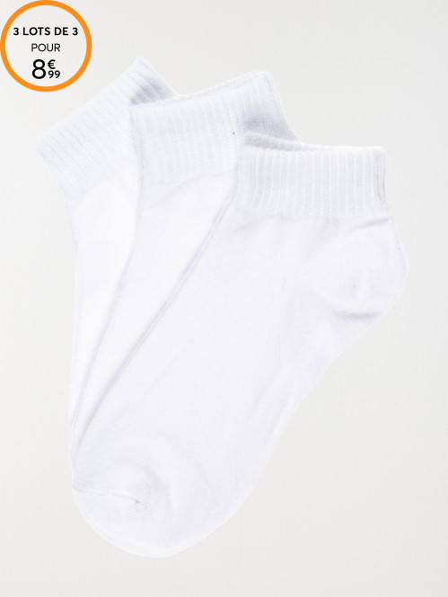 Lot 3 paires chaussettes sport femme