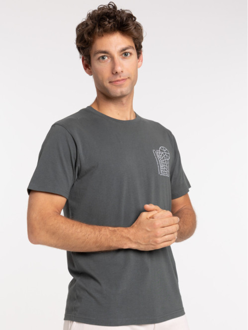 T-shirt gris ardoise homme