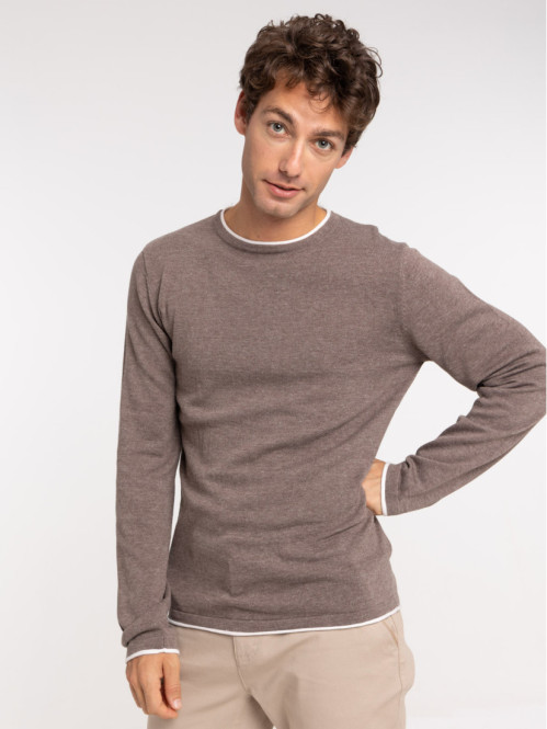 Pull mocca latte homme