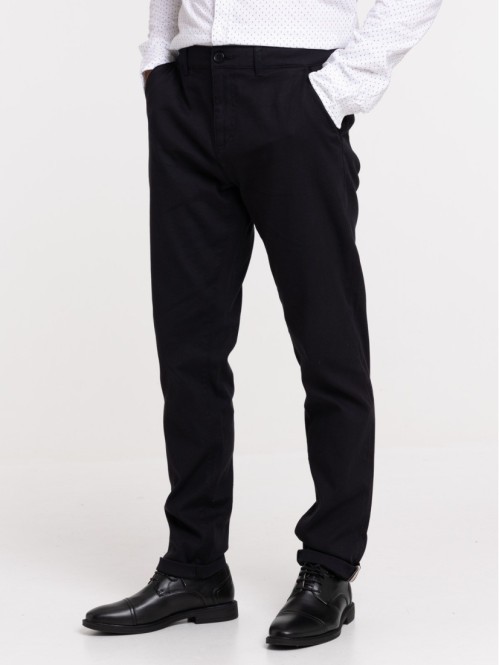 Pantalon chino noir homme