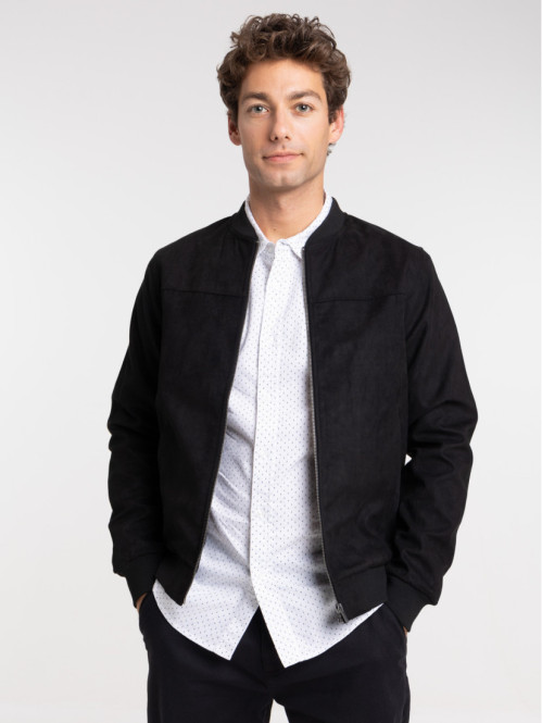 Blouson suédine noir homme