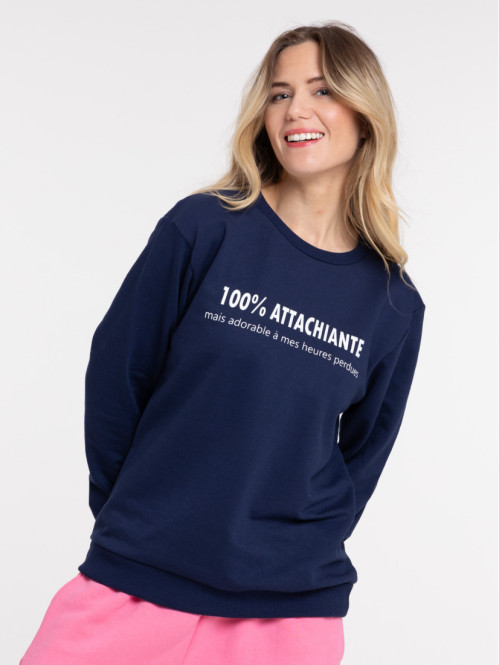 Sweat message 100% attachiante femme