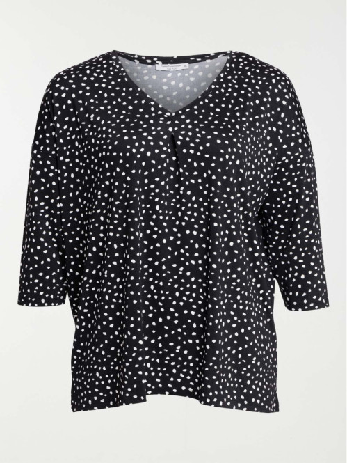 T-shirt à pois grande taille femme