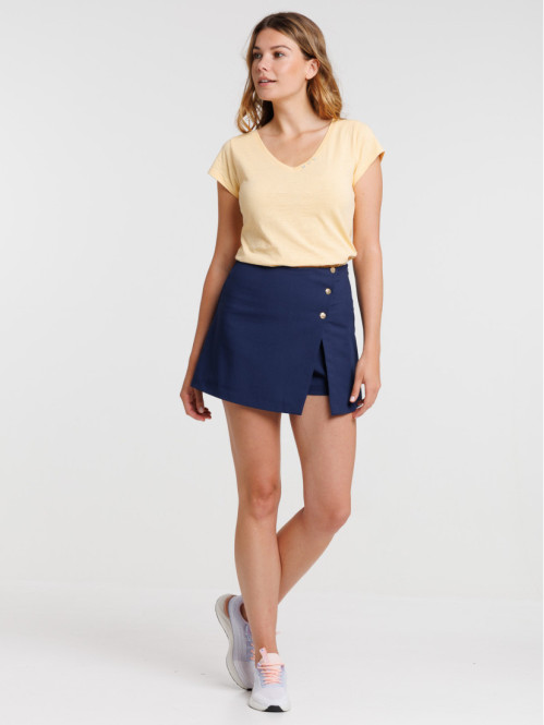 Jupe short naval blue femme