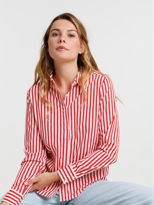 Chemise rayée red femme