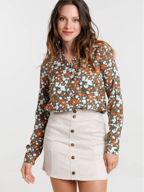 Blouse imprimée fleurie femme