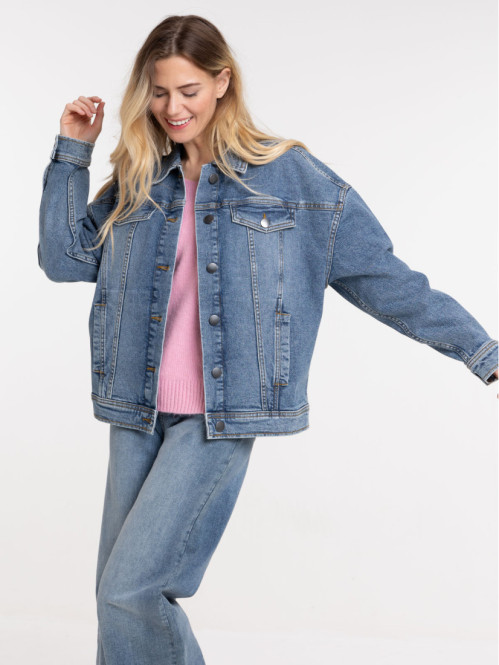 Veste denim stone oversize...