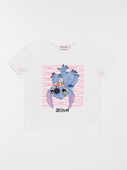 Tee-shirt Stitch blanc...