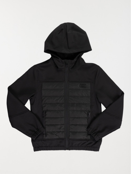 Blouson à capuche noir garçon (XXS-M)