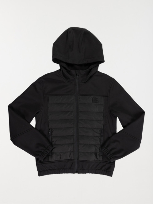 Blouson capuche garçon noir (3-12A)