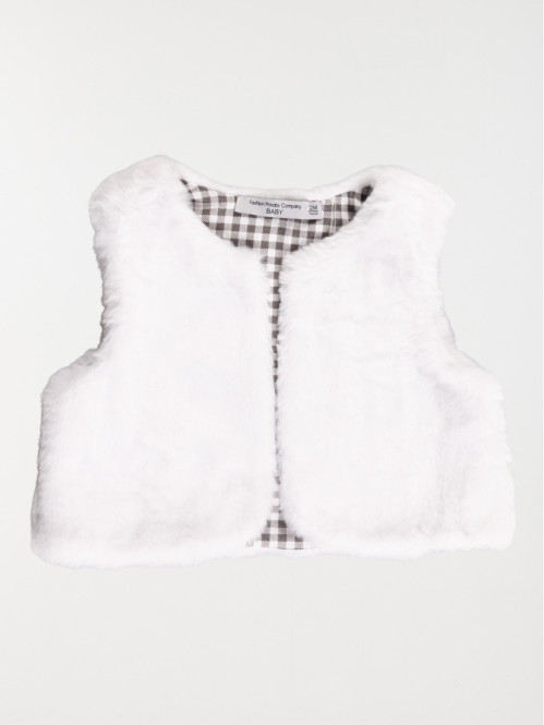 Gilet doux sans manches fille (3-36M)