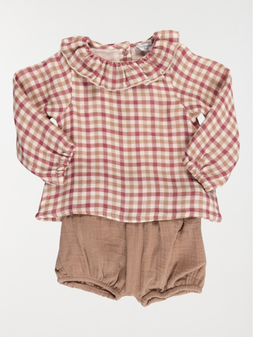 Ensemble blouse et bloomer fille (3-36M)