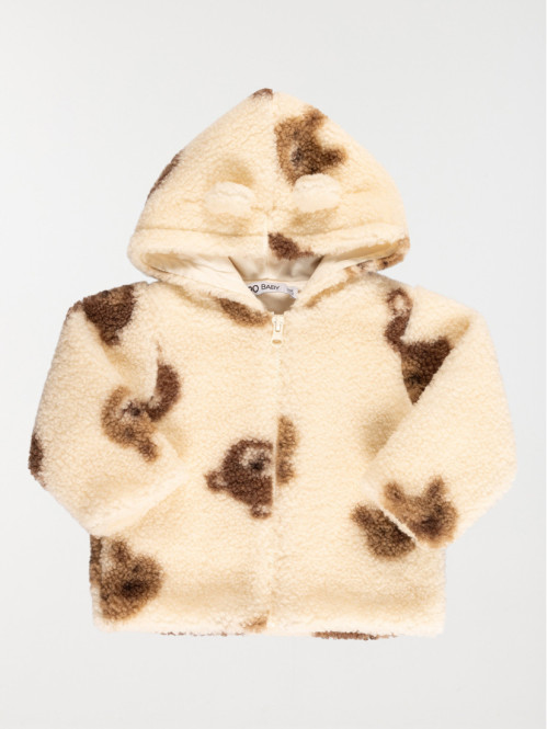 Manteau sherpa ourson garçon (6- 36M)