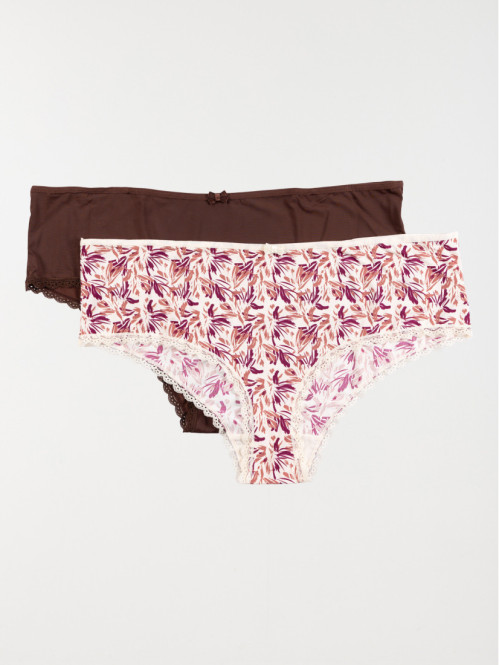 2 shorties femme chocolate torte (46-56)