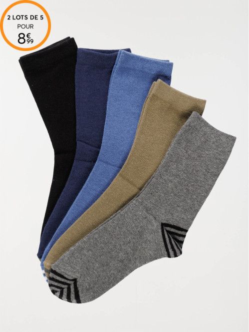 Lots de 5 chaussettes hautes garçon