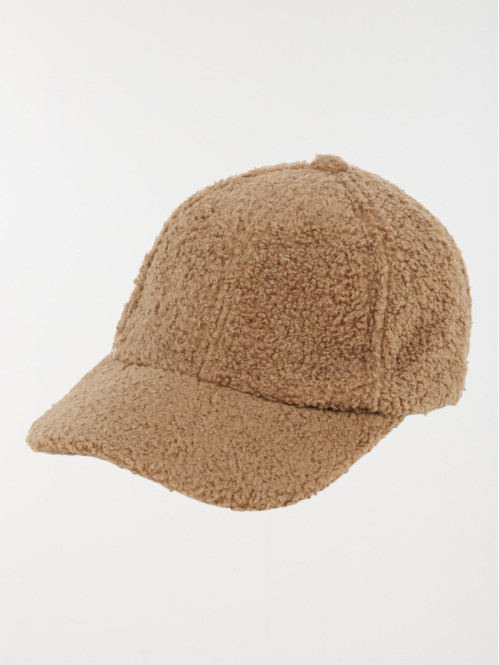 Casquette taupe en sherpa...