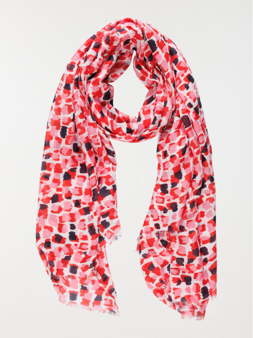 Foulard pink motif graphique femme