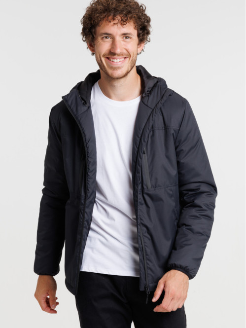 Parka à capuche marine homme