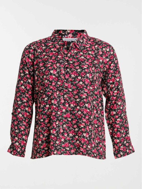 Blouse sangria fleur grande taille femme