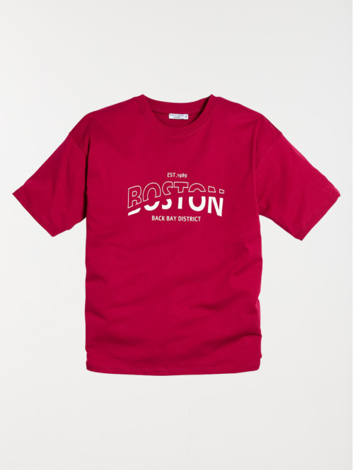 T-shirt boston bourgogne femme