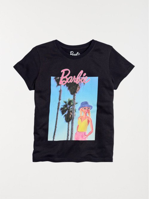 T-shirt noir Barbie femme