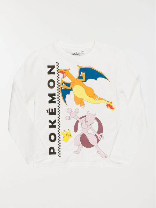 T-shirt Pokémon garçon écru (3-12A)