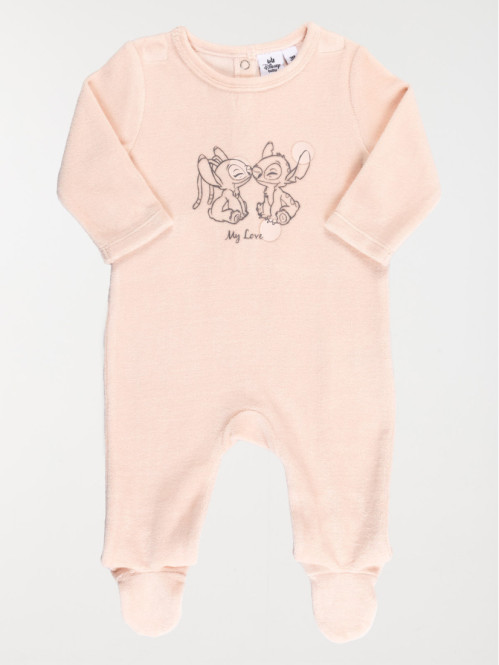 Dors bien Stitch rose baby fille (3-24M)