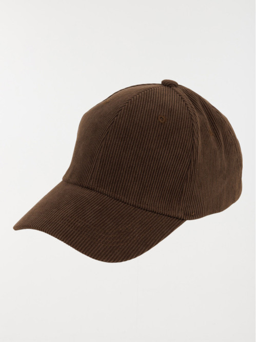 Casquette velours marron homme