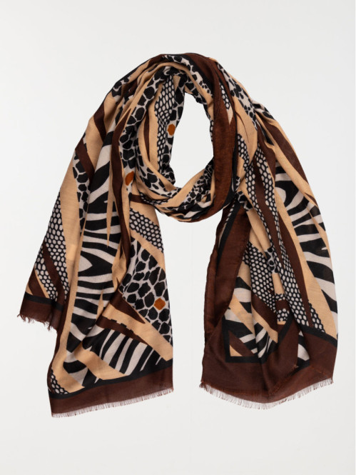 Foulard motif animalier femme