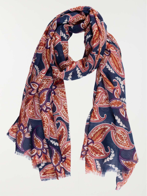 Foulard motif floral femme