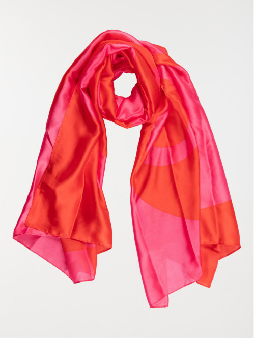 Foulard satiné bicolore femme