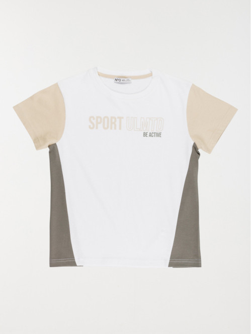 T-shirt tricolore garçon (3-12A)