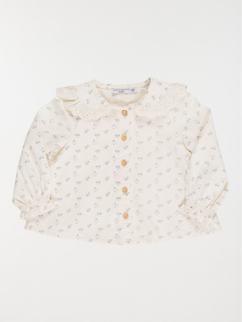 Blouse fleurie boutonnée fille (3-36M)