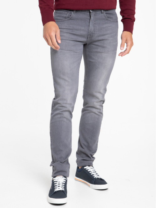 Jean slim gris homme