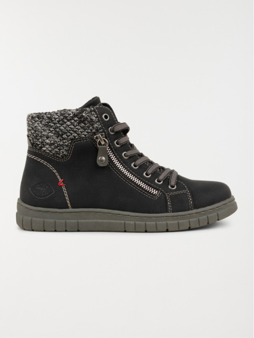 Baskets montantes zippées femme (36-41)