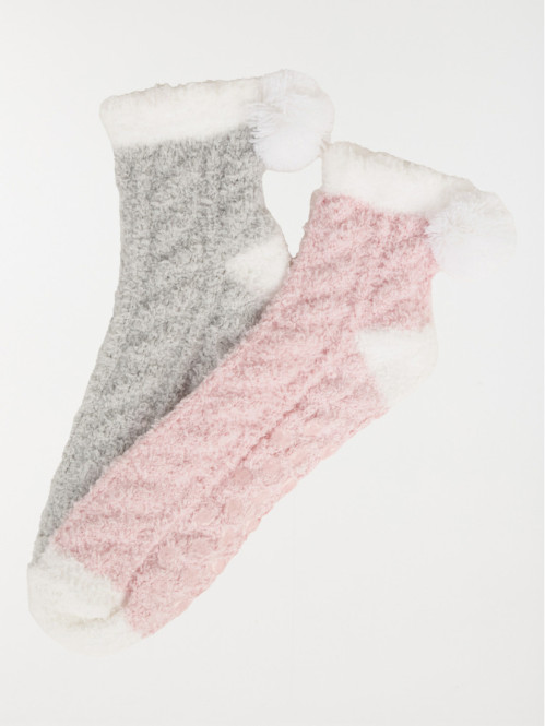 Chaussettes douces lot de 2 femme