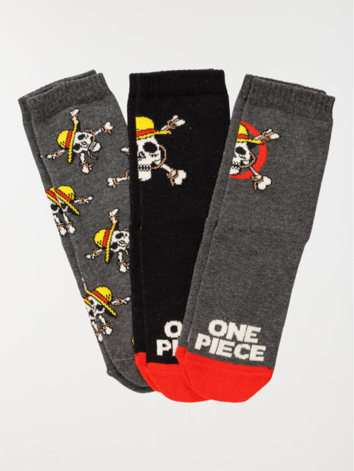 Lot de 3 chaussettes One Piece garçon