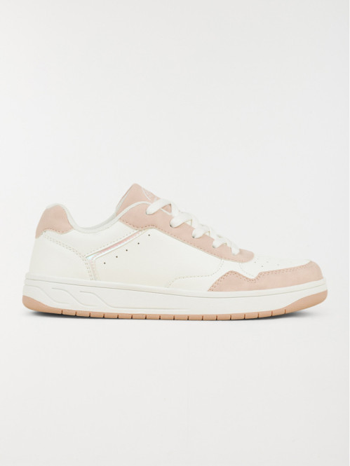 Basket basse femme blanche rose (36-41)