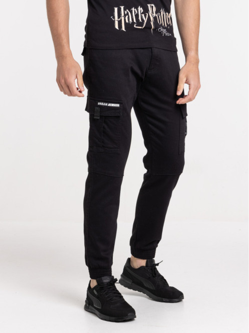 Pantalon cargo noir homme