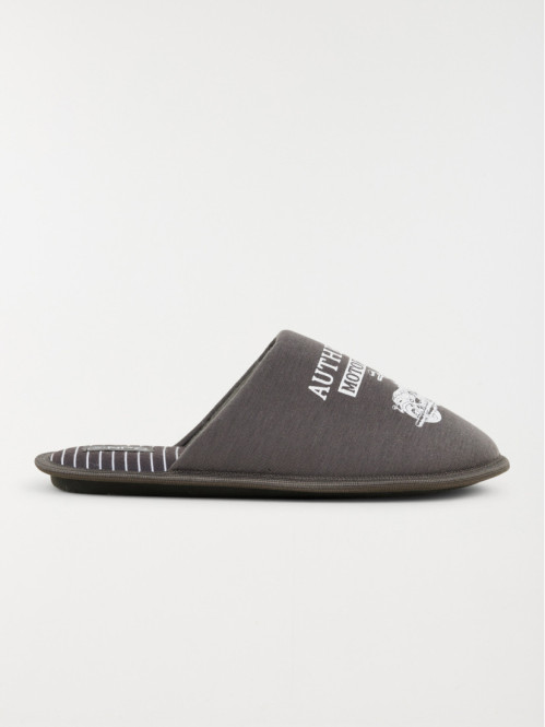 Chaussons mules homme gris...