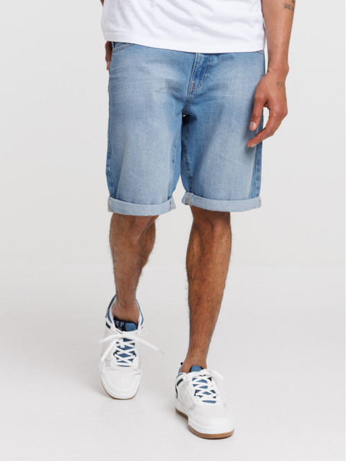 Short en jean bleached homme