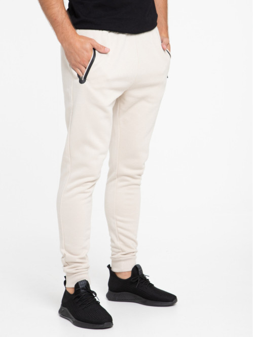 Pantalon de sport coloris craie homme