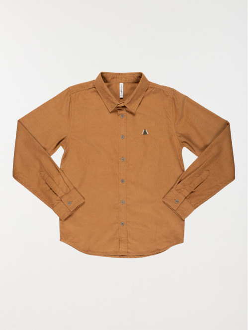 Chemise en velours camel garçon (10-16A)