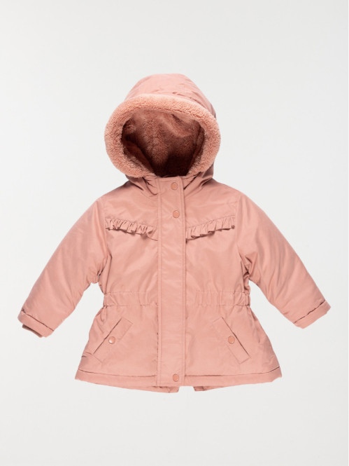 Parka capuche rose lady fille (3-24M)